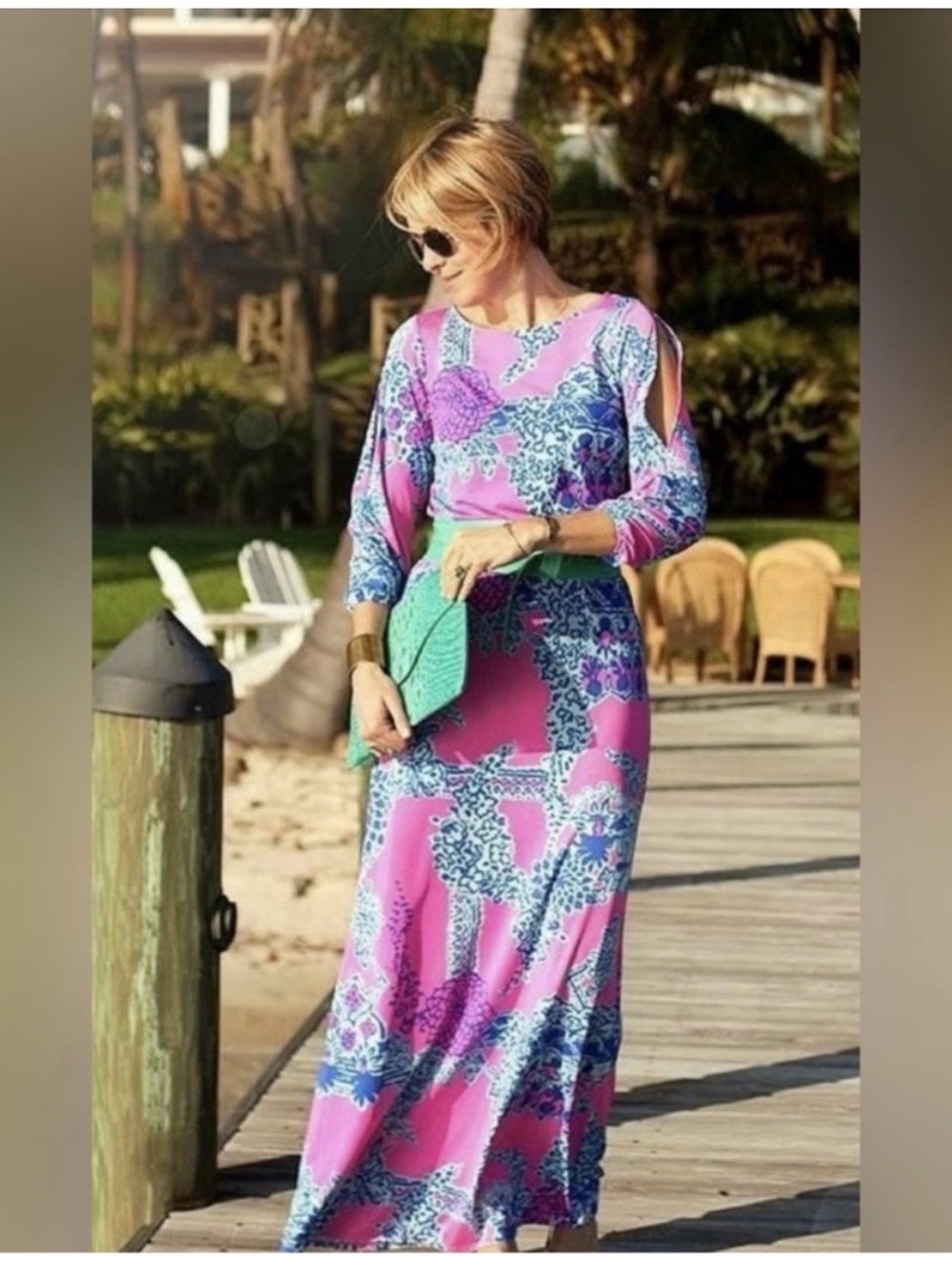 Lilly Pulitzer Ashlynn maxi pop pink on the square dress - Picture 10 of 12